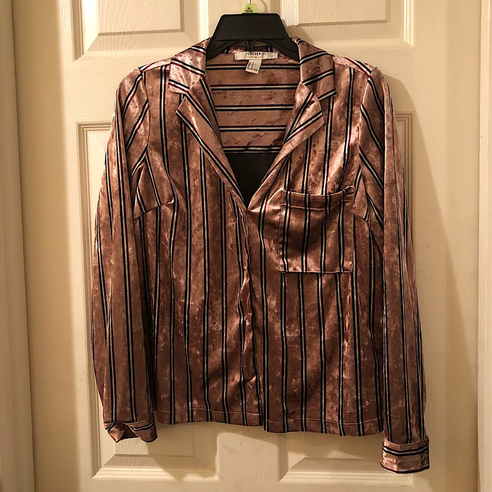 Velvet Button Down Shirt